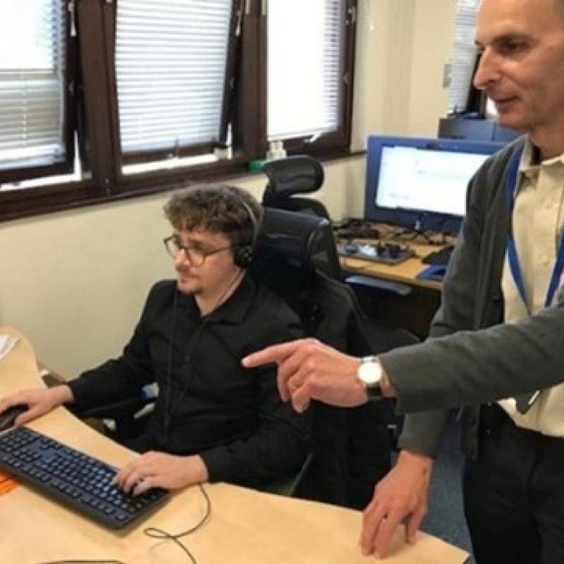 Staff working at their desk